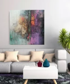 OEFE 1304 abstracte kunst vierkant schilderij d