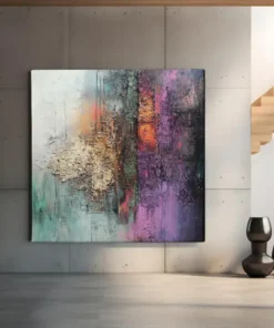 OEFE 1304 abstracte kunst vierkant schilderij e