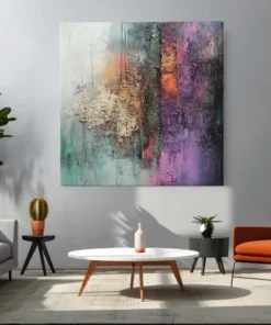 OEFE 1304 abstracte kunst vierkant schilderij g