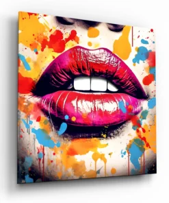 Lippen Glasschilderij
