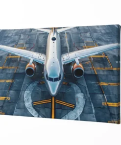 ALIVA 1497 luchtbeeld van een vliegtuig–canvas schilderij