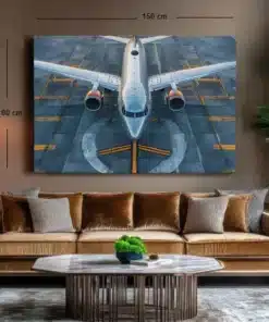 ALIVA-1497-luchtbeeld-van-een-vliegtuig–canvas schilderij-d