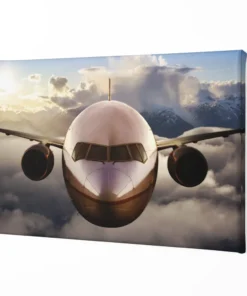 ALIVA 1498 vliegtuig boven de wolken canvas schilderij a