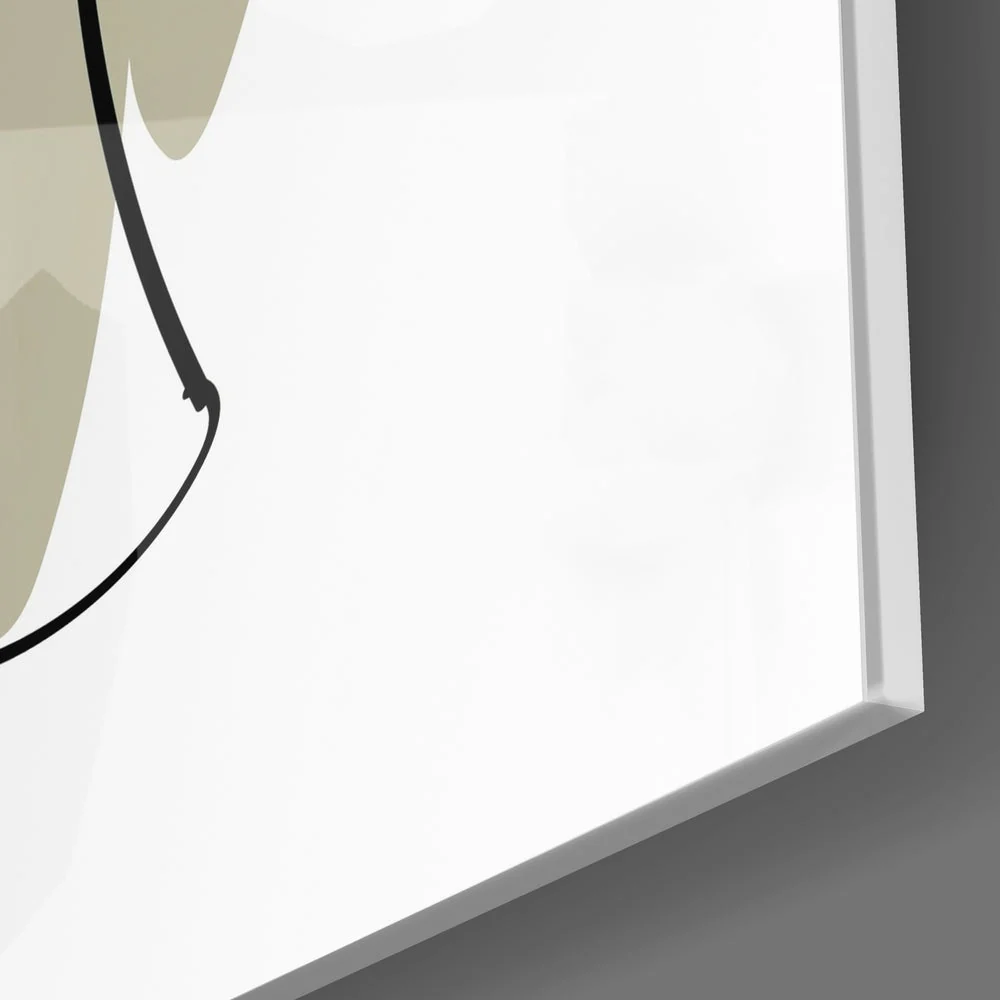 Line Art Vrouw Glasschilderij - Afbeelding 2