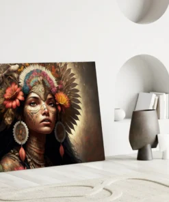 Clan Schoonheid Moderne Wanddecoratie op Glas - Afbeelding 4
