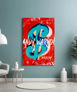 dsg 4063 d glasschilderij andy warhol dollar