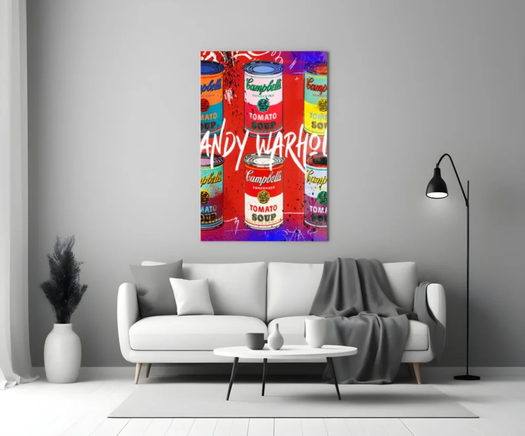 popart-glasschilderij-iconisch-blikjesdesign