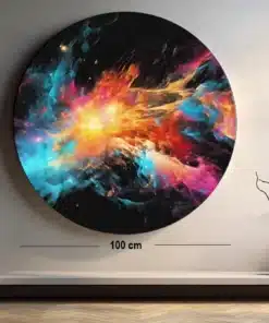 Muurcirkel Kleurrijk | Rond Schilderij Print Op Dibond