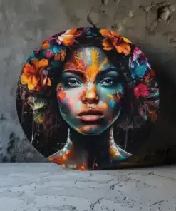 rond-schilderij-vrouw-muurcirkel-print-op-dibond-a