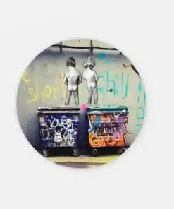 Rond Schilderij Graffiti | Muurcirkel op Dibond