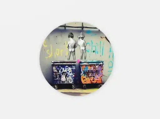 Rond Schilderij Graffiti | Muurcirkel op Dibond