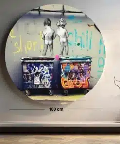 SOLIVA 1019 life is short muurcirkel print op dibond c