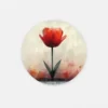 SOLIVA 1025 rode tulp muurcirkel rond schilderij print op dibond