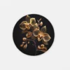 SOLIVA 1027 gouden orchidee muurcirkel rond schilderij print op dibond a