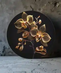 gouden-orchidee-muurcirkel-print-op-dibond-c