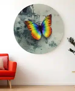 SOLIVA 1034 vlinder rond schilderij op dibond c batcheditor fotor