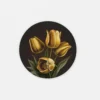 SOLIVA 1040 gele tulpen muurcirkel op dibond