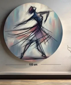 SOLIVA 1044 moderne muurcirkel op dibond dansende vrouw c