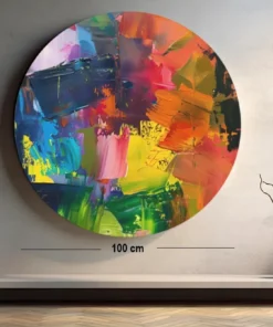 SOLIVA 1045 kleurrijke kunst muurcirkel op dibond c