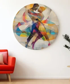 SOLIVA 1047 dans moderne kunst muurcirkel op dibond a