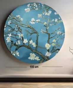 SOLIVA 1048 van gogh amandelbloesem muurcirkel op dibond