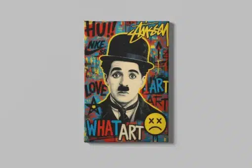 Charlie Chaplin Canvas Schilderij