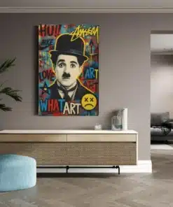 ALIVA 1072 charlie chaplin canvas schilderij c