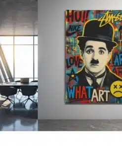 ALIVA 1072 charlie chaplin canvas schilderij d