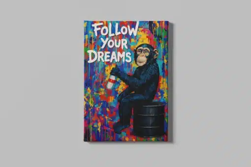 Graffiti Aap Canvas Schilderij | Follow Your Dreams