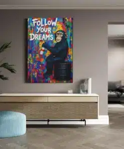 ALIVA 1149 graffiti aap canvas schilderij follow your dreams c