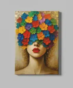 Bloemenmasker Canvas Schilderij