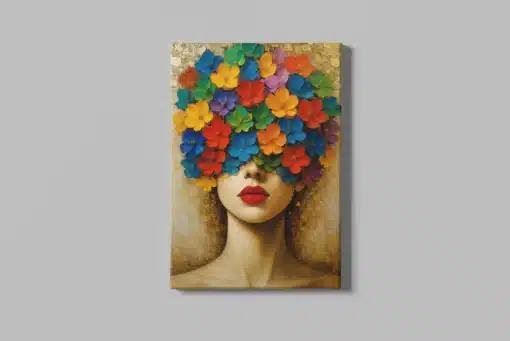 Bloemenmasker Canvas Schilderij