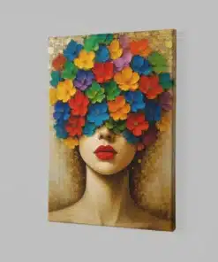 Alternative view of Bloemenmasker Canvas Schilderij