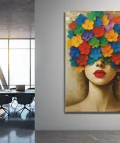 ALIVA 1226 bloemenmasker canvas schilderij d
