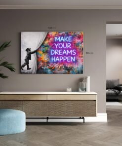 ALIVA 1234 graffiti gordijn canvas schilderij c 1