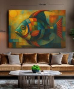 ALIVA 1245 moderne abstracte vis canvas schilderij d