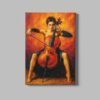 ALIVA 1261 vrouw en cello canvas schilderij