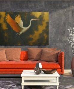ALIVA 1266 elegante vogel canvas schilderij c
