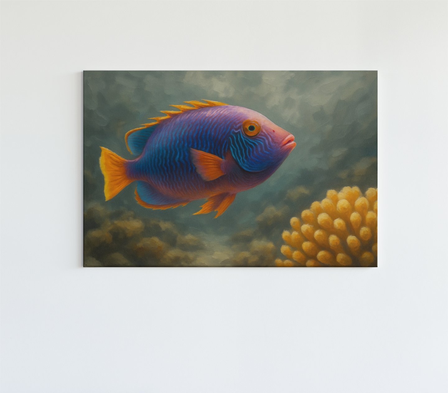 Koraalrif en Vis Canvas Schilderij
