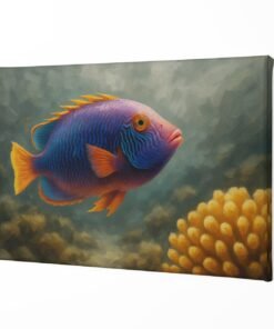 ALIVA 1270 koraalrif en vis canvas schilderij a