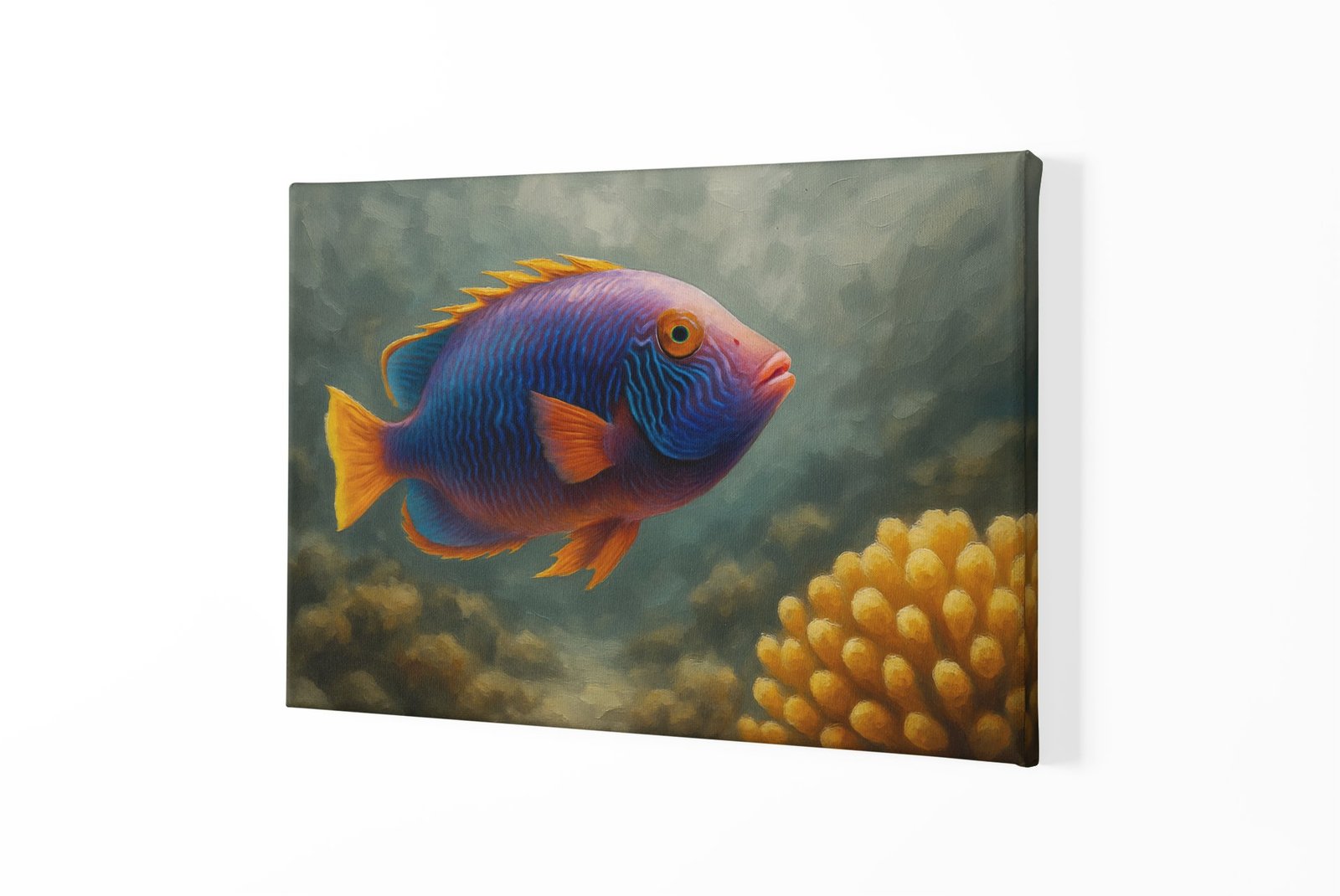 Koraalrif en Vis Canvas Schilderij - Afbeelding 2
