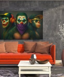 ALIVA 1272 street art apen canvas schilderij b