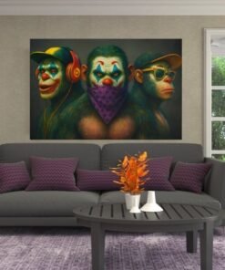 ALIVA 1272 street art apen canvas schilderij c