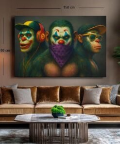 street-art-apen-canvas-schilderij-d