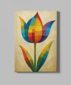Kleuren Tulp Canvas Schilderij