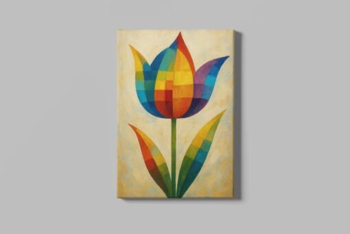 Kleuren Tulp Canvas Schilderij