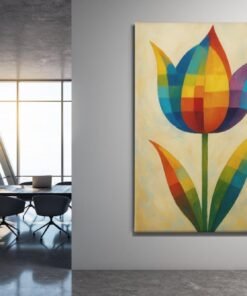 ALIVA 1356 kleuren tulp canvas schilderij c