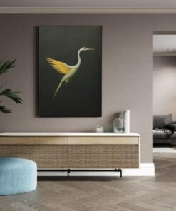 ALIVA 1357 reiger vogel canvas schilderij b