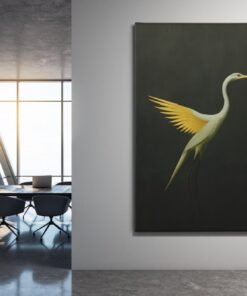 ALIVA 1357 reiger vogel canvas schilderij c