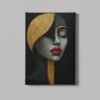 ALIVA 1359 abstracte vrouw canvas schilderij zwart goud
